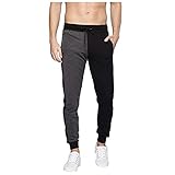 Detrade Herren Jogginghose Sporthose Baumwolle Laufen Trainningshose Fitness Slim Fit Freizeithose Joggers Sweathose Streetwear Cargohose Basic Herrenhose mit Taschen und Kordelzug (#03-Schwarz, XL)