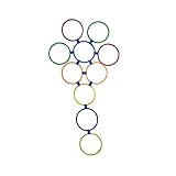 lujiaoshout Hopscotch Ring Game Mehrfarbige Ringe und Stecker für die Außen- oder Innen-Fun Kreatives Spiel-Set für Mädchen und Jungen Ring-Wurf Sp