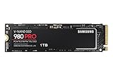 Samsung 980 PRO 1 TB PCIe 4.0 (bis zu 7.000 MB/s) NVMe M.2 (2280) Internes Solid State Drive (SSD) (MZ-V8P1T0BW)