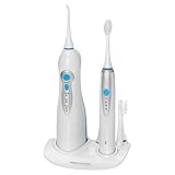 ProfiCare Dental-Center PC-DC 3031, 2in1-Schall-Zahnbürste und Munddusche, Zahnbürste 31.000 Vibrationen/min., Munddusche 4-Stufenschalter zur Regelung des Wasserdrucks, kabellos, weiß