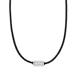 s.Oliver Halsband für Jungs, Leder, Edelstahl | B