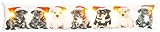 Brandsseller Weihnacht Zugluftstopper LED Beleuchtet Timer Dekokissen Windstopper 90x20 cm (90x20 cm, 7 Hunde)