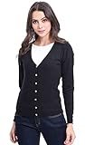 Bonamaison Women's TRYKC102519 Cardigan Sweater, Schwarz, XXL