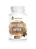 Kräuterland - Teufelskralle Kapseln - 150 Teufelskrallekapseln hochdosiert mit 1500mg Teufelskralle-Extrakt pro Tagesdosis - vegan in Premium Q