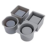 GZWY DIY Blumentopf Formen, Beton Silikonformen, Silikon Plastik Doppelschicht Kunsthandwerk Saftiger Blumentopf Form, Würfel und Zylinderharz Pflanzgefäßform Gießformen für Büro Haus Dek