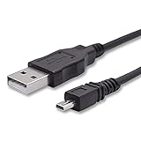 Adhiper Ersatz-USB-Kabel, 8-polig, Datensynchronisation, kompatibel mit Panasonic Lumix DMC-F2/ DMC-FH25 /DMC-FP5 /DMC-FS16 /DMC-FS28 /DMC-FS22 Digitalkamera (1,5 m/schwarz)