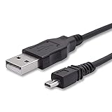 Adhiper Ersatz-USB-Kabel, 8-polig, Datensynchronisation, kompatibel mit Panasonic Lumix DMC-F2/ DMC-FH25 /DMC-FP5 /DMC-FS16 /DMC-FS28 /DMC-FS22 Digitalkamera (1 m/schwarz)