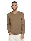 TOM TAILOR Herren Melierter Pullover mit V