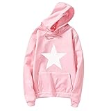 Damen Pullover Hoodie Lightweight Sport Langarmshirt Frauen Langarm Loose Hooded Freizeitjacke Komfortables Streetwear Kapuzenpullover Leichter Sw