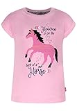 SALT AND PEPPER Mädchen Pferd aus Wendepailletten T-Shirt, Soft Rose, 140/146