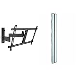 Vogel's Wall 3345 schwenkbare TV Wandhalterung für 40-65 Zoll Fernseher, max. 30 kg, schwenkbar bis zu 180°, neigbar, Fernsehhalterung, max. VESA 600 x 400, Universelle Kompatibilität, Silb