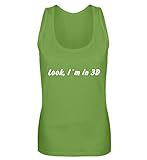 Generisch Titten: Look, I´m in 3D - Frauen Tanktop -XL-Limeg