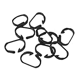 Almencla 10x Schwarze Kunststoffverbinder Karabiner für Outdoor Camping Zelt B