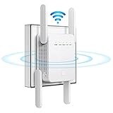 Carantee WLAN Verstärker, WLAN Repeater 1200Mbit/s für Steckdose 5Ghz / 2.4Ghz Dualband WiFi Repeater Steckdose mit AP Modus/Repeater/Router WPS/LAN-Port Funktion, LAN