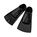 YMXLXL Schwimmflossen, Schwimmen Training Flossen Kurze Flossen zum Schwimmen Schnorcheln Tauchen Erwachsene und Kinder, weiche und leichte Silikon-Schwimmflipper Ideal für Reisen,Schwarz,XL