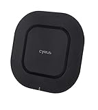 Cyrus Original Induktive Schnellladestation, Universal, geeignet für alle Qi Fähigen Smartphones und Endgeräte die mit 5W oder 10W geladen Werden können, USB-C, schw