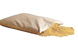 Natur-shop Bio Hirsekissen 40 x 80 cm Hirsespreu Hirsekopfkissen Hirseschalen Kissen Hirsepreukissen mit Reißverschluß