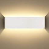 Wandleuchte 12W SCHIELE Wandlampen Innen LED Wandleuchte Innen LED Up Down 960lm Moderne Aluminium Wandlampe 2800K Warmweiß für Badlampe Wohnzimmer Schlafzimmer Treppenhaus Flur Wandbeleuchtung