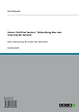 Zu Johann Gottfried Herders 'Abhandlung über den Ursprung der Sprache': Eine Untersuchung der ersten zwei Ab