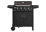 Enders® Gasgrill SAN DIEGO 4, mit Grill-Thermometer, 4-Brenner aus Edelstahl, kleiner Grill, Edelstahl-Grill-Rost, Unterschrank für 5-KG Gasflasche, leistungsstark, #81216