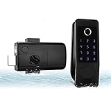 Tuya Wifi Access Türschloss Smart Electronic Home Gate Türschloss Mit Fingerabdruck-Passwort IC-Karte APP-Steuerung Schlüssellos Entsperren, Mit Gateway