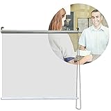 CAIJUN Jalousie wasserdichte Rollos, Transparents PVC Indoor Partition zum Kaffee Büro Arbeitsplatte Lösung, 60cm/80cm/90cm/100cm Breit, Anpassbar (Size : 110cmx110cm(43.3''x43.3''))