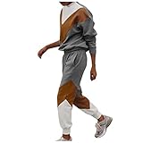 GFGHH Jogginganzug Damen Sportanzug Traingsanzug für Frauen Fitness Kapuzenpullover Streetwear Sportbekleidung Pullover Tops + Jogginghose Sportswear Set Farbblock Lässige Sw