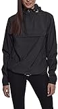 Urban Classics Damen Übergangs-Jacke Ladies Basic Pull-Over Jacket ,Schwarz (Black 00007) ,S