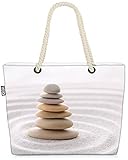 VOID Steine Sand Feng Shui Strandtasche Shopper 58x38x16cm 23L XXL Einkaufstasche Tasche Reisetasche Beach Bag