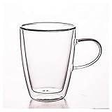 Espressotasse aus Glas, doppellagig, für Zuhause, doppeltes transparentes Glas, anti-Transparent, Milchgetränke, Kaffeetasse, Kaffeebecher (Farbe: B)