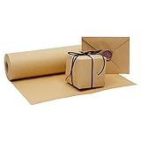 Packpapier-Rolle von Juvale - Kraftpapier-Rolle als Verpackungspapier, Geschenkverpackung, für Bastelarbeiten, zum Versand - Braun - 30,5 cm breit, 30,5 m lang