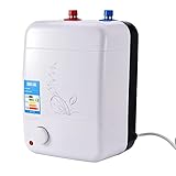 WIUANG 220V Mini Elektronischer Durchlauferhitzer, Kleine Elektro Warmwasserspeicher, Wandhängend Flach Durchlauferhitzer Für Bad, Küche, Friseur und Büro[Energieklasse A] (10L)