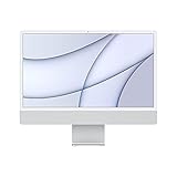 2021 Apple iMac (24', Apple M1 Chip mit 8‑Core CPU und 7‑Core GPU, Zwei Anschlüsse, 8 GB RAM, 256 GB) - Silb