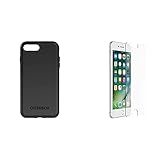 OtterBox Symmetry sturzsichere Schutzhülle für iPhone 7 Plus/8 Plus, schwarz - 5.5 Zoll & Performance Glass - Display Schutzglas für iPhone 6 Plus/6s Plus/7 Plus/8 Plus, transp