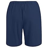 Sgkilog Herren Leinenhose Schnell Trocknende Kurze Hosen Leicht Atmungsaktiv Bermuda Shorts Einfarbig Stretch Pants Übergrößen Stretch Strandhose mit Tunnelzug Kordel und T