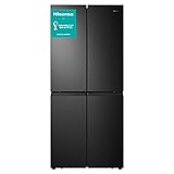 Hisense RQ563N4SF2 Cross Door Kühl-Gefrierkombination/ NoFrostPlus/ Inverter-Kompressor/ HolidayMode/ SuperCool/ 181 cm/ Kühlteil 294 l/ Gefrierteil 160 l/ 40 dB/ 279 kWh/ Jahr/ Schw