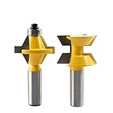 LF&LQEW 2ST 120 Grad-Zapfenschneider 1/2' Shank Finger Joint Fräser for Holz Karbid-Fräser Schloss Mitre S