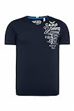 Camp David Herren T-Shirt aus Flammgarn mit Rücken-Artwork