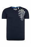 Camp David Herren T-Shirt aus Flammgarn mit Rücken-Artwork