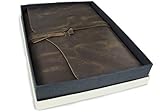 Life Arts Enya Leder Fotoalbum Handgefertigt Large Rustikal T