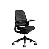 Steelcase Series 1 Bürostuhl mit Netzrücken in Schwarz und Sitzbezug in Onyx Schw