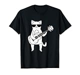 Guitar Cat Guitarist E-Gitarre Player Kitty Lover T-S
