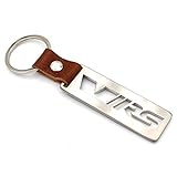 VmG-Store Lederband Schlüsselanhänger aus Edelstahl geschliffen Handmade (VRS)