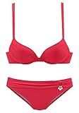 s.Oliver RED LABEL Beachwear LM Damen Tonja Bikini-Set, rot, 38 B