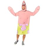 amscan 9909177 Patrick Star Halloween-Kostüm für Herren, Größe L, Rose, Larg