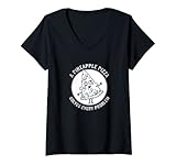 Damen Pizza Hawaiian Pineapple Hawaii Funny Food Zitate T-Shirt mit V