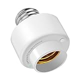 Intelligente Lampenfassung E27 Adapter für WLAN-Lampe, Fernbedienung, Zeitfunktion, Fernbedienung, Kompatibel mit Alexa und Goog