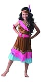 Magicoo Indianer Kostüm Mädchen Kinder Gr 110 116 122 128 134 140 - Indianerin Kostüm Kind Fasching (134/140)