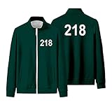 ASHOP Unisex Trainingsanzug for Herren und Damen Squid Game Charakter Sweatshirtjacke Hosen Outfits,Lässige feste Hosen Bequeme Oberteile ,lange Hosen mit mittlerer T