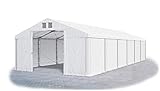 Das Company Lagerzelt 6x12m wasserdicht weiß Zelt 560g/m² PVC Plane ganzjährig Zelthalle Winter Plus SD